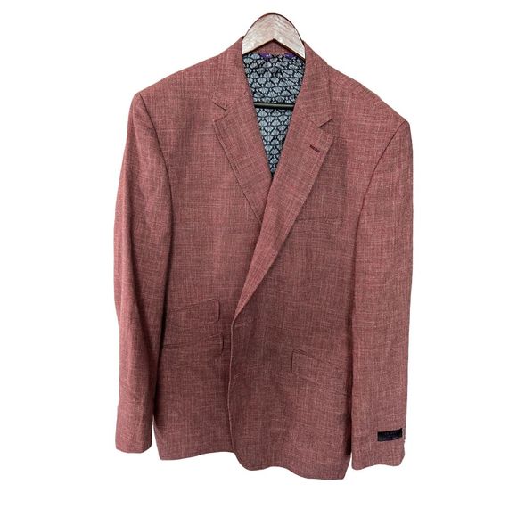 Ted Baker London Other - TED BAKER LONDON Tom Solid Sport Coat size  50L Crimson
